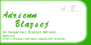 adrienn blazsej business card